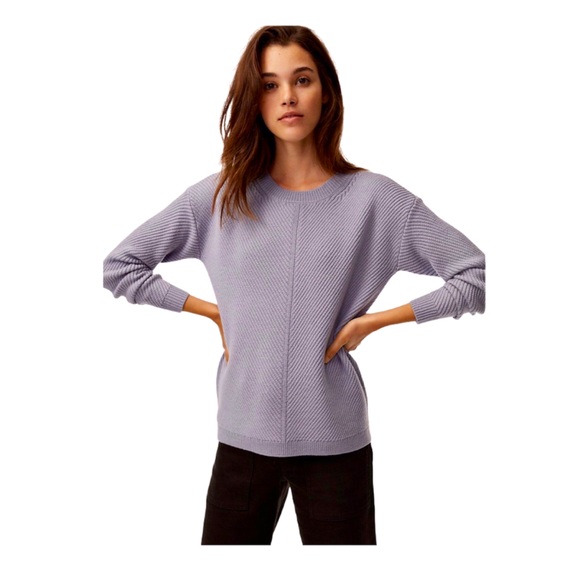 Wilfred Free Isabelli Sweater Waffle Knit Lavender